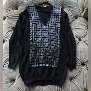 Marco De Vincenzo Long Sleeve V neck Knit Sweater